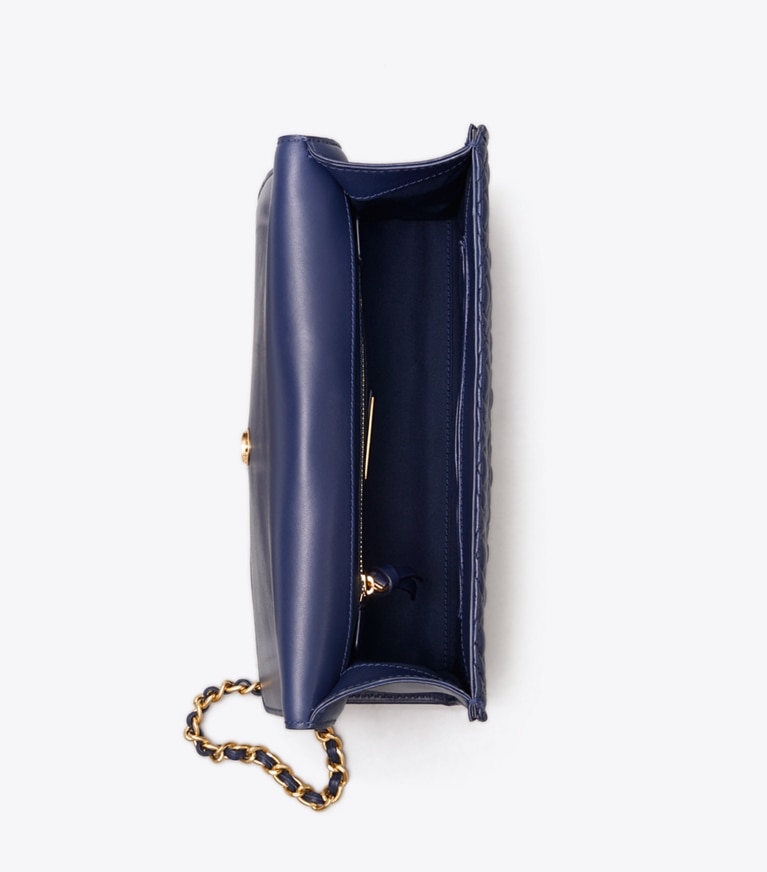 Tory burch best sale fleming satchel navy