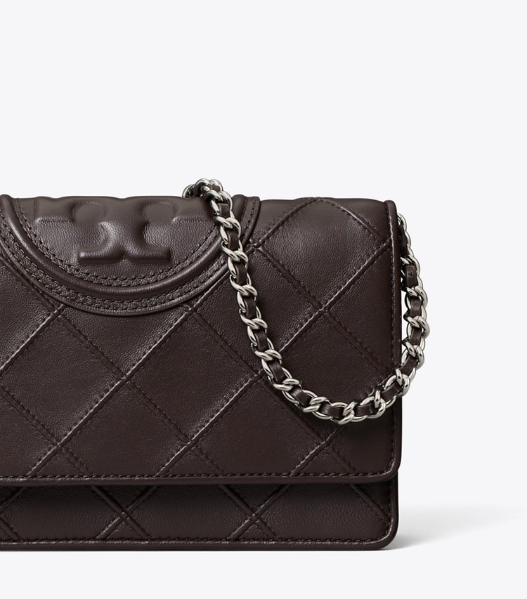 Tory Burch designer crossbody bags Fleming Crossbody in Cocoa detail