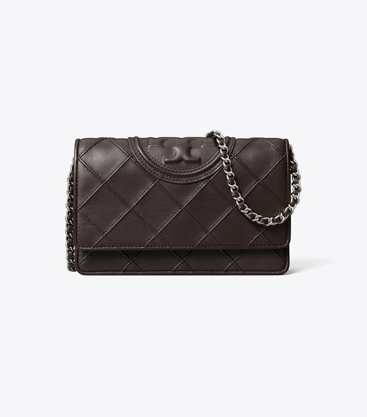 Tory Burch designer crossbody bags Fleming Crossbody in Cocoa front