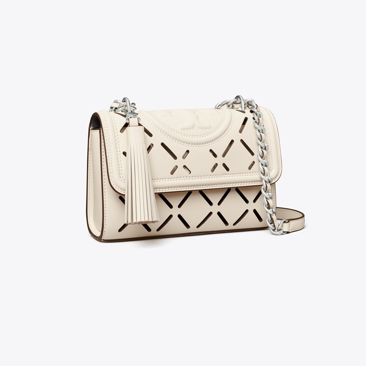 Tory Burch Fleming Diamond Perforated Double-Zip Mini Bag