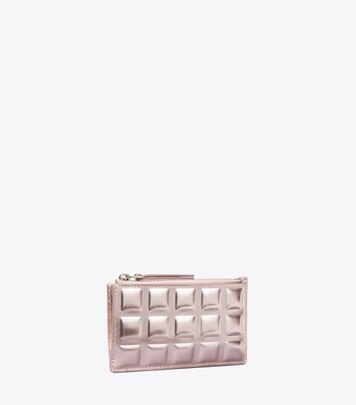 Fleming Patent Square Quilt Zip Card Case: Women's Designer
