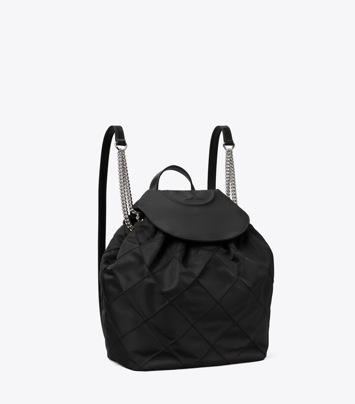 Tory Burch designer バックパック フレミング ナイロン バックパック in Black angle