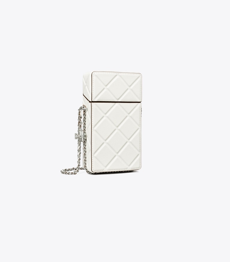 Tory Burch designer mini bags Fleming Phone Crossbody in Blanc angle