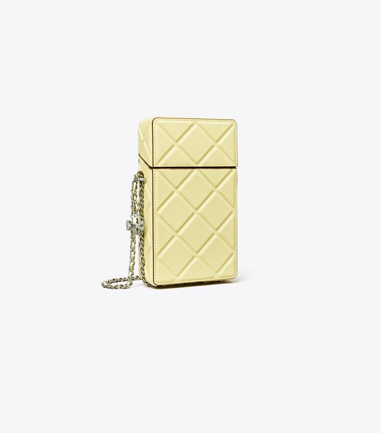 Tory Burch designer mini bags Fleming Phone Crossbody in Frozen Zest angle