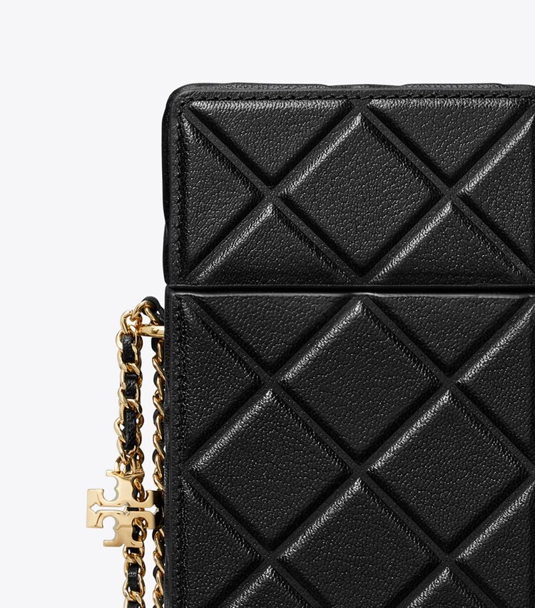 Tory Burch designer kleine taschen Fleming Phone Crossbody in Black detail