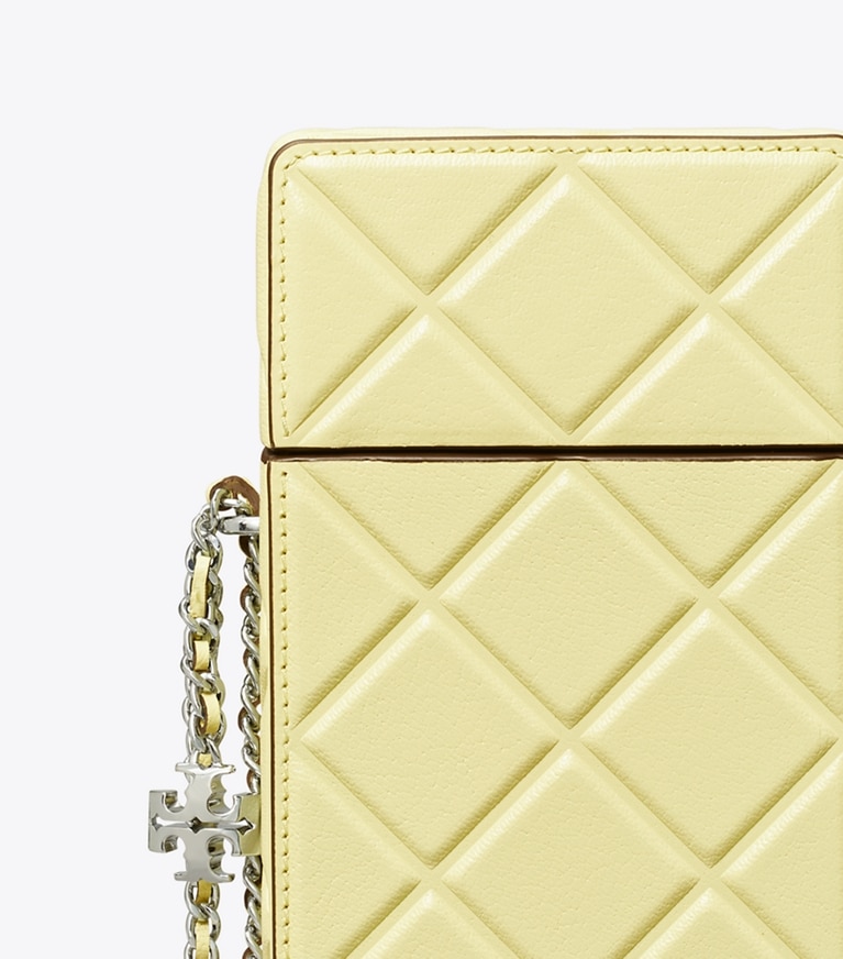 Tory Burch designer mini bags Fleming Phone Crossbody in Frozen Zest angle