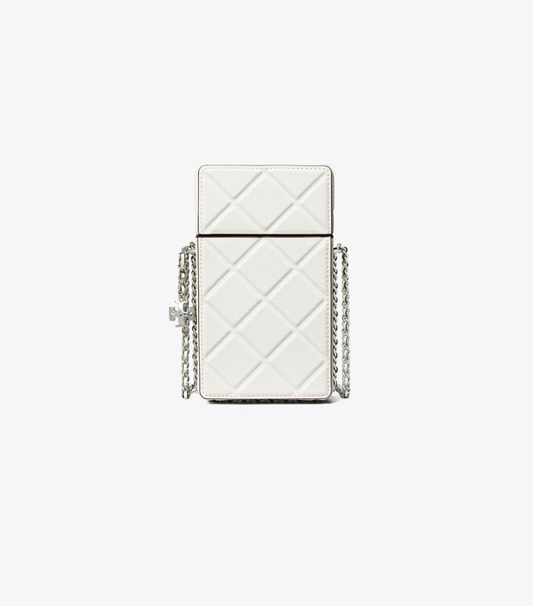 Tory Burch designer mini bags Fleming Phone Crossbody in Blanc front