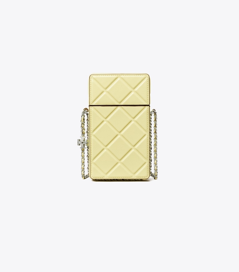 Tory Burch designer mini bags Fleming Phone Crossbody in Frozen Zest angle