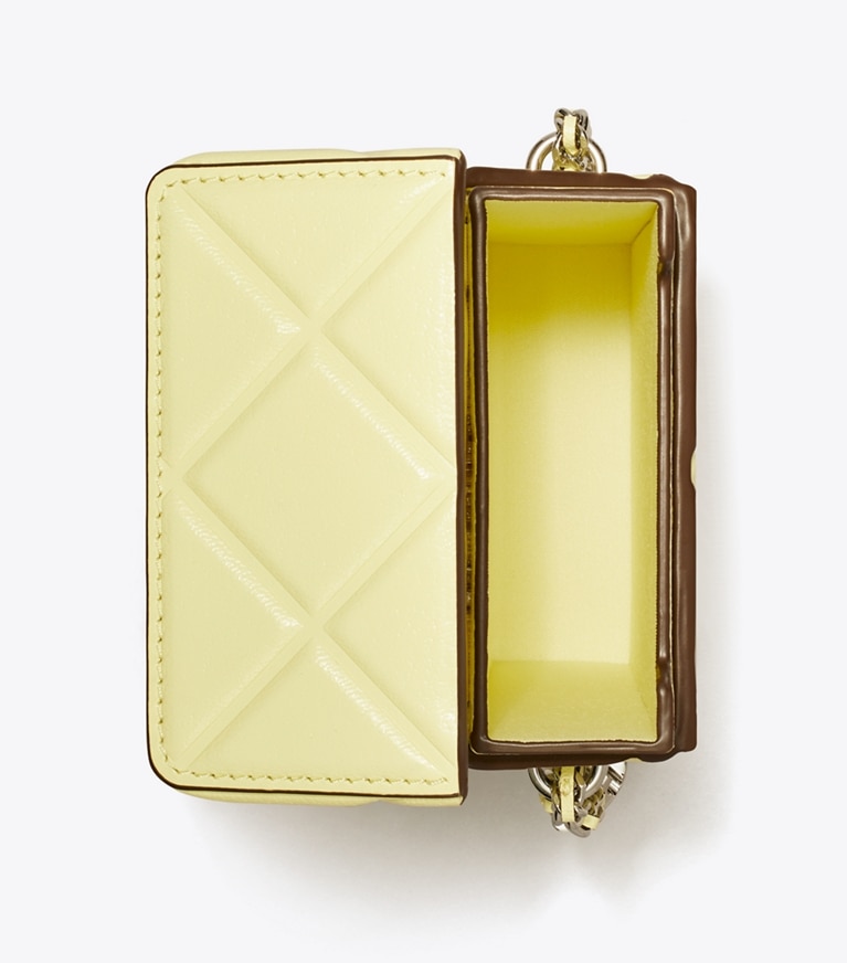 Tory Burch designer mini bags Fleming Phone Crossbody in Frozen Zest angle
