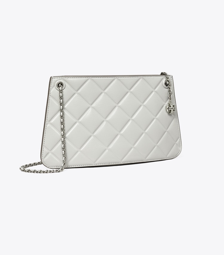 Tory Burch designer shoulder bags Fleming Pochette in Gray angle