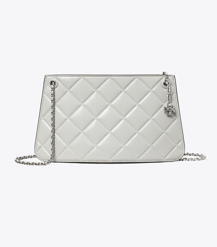 Tory Burch designer shoulder bags Fleming Pochette in Gray front