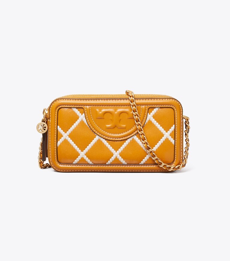 Fleming Diamond Perforated Double-Zip Mini Bag: Women's