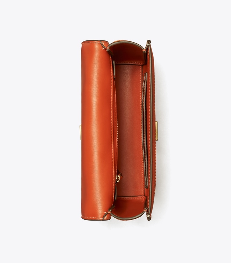 Tory Burch designer shoulder bags Fleming Pop Quilt Small Convertible Shoulder Bag in SPRING SPICE angle