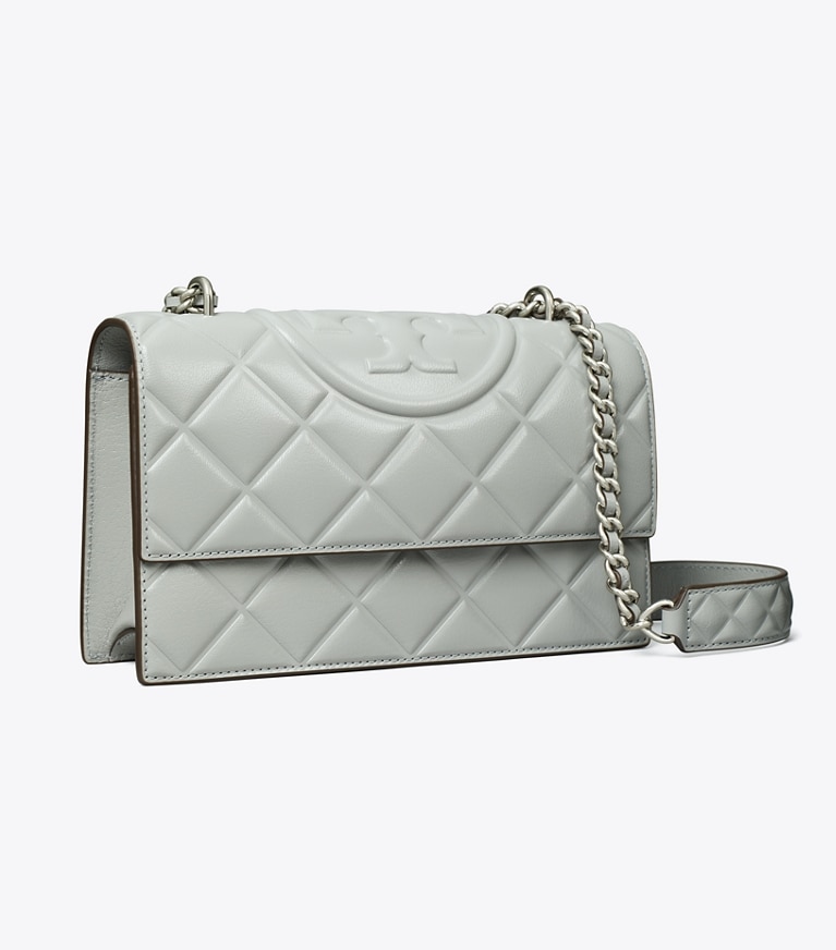 Tory Burch designer shoulder bags Fleming Shoulder Bag in Gray angle
