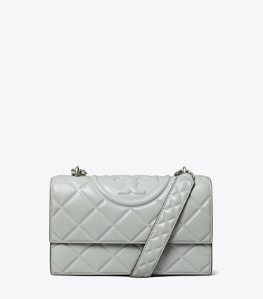 Tory Burch designer shoulder bags Fleming Shoulder Bag in Gray front
