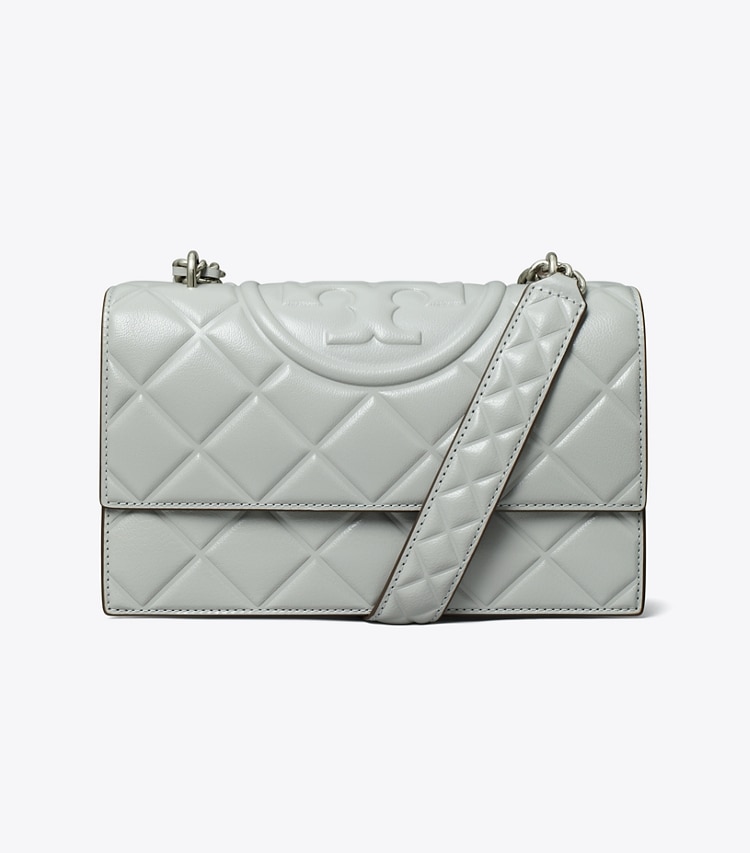 Tory Burch designer shoulder bags Fleming Shoulder Bag in Gray front