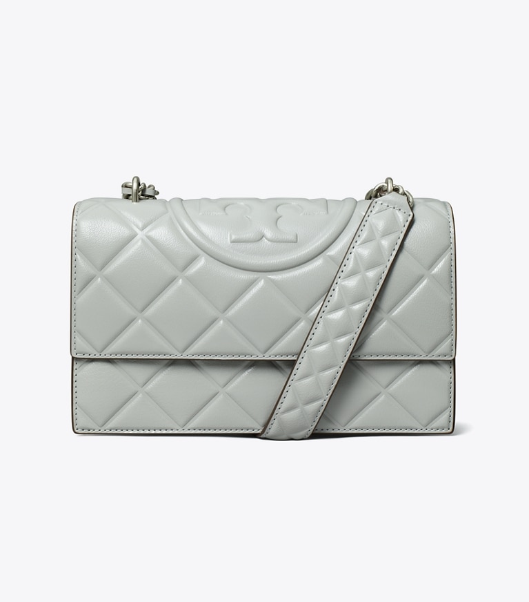 Tory Burch designer shoulder bags Fleming Shoulder Bag in Gray angle