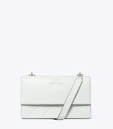 Tory Burch designer shoulder bags Fleming Shoulder Bag in Blanc front