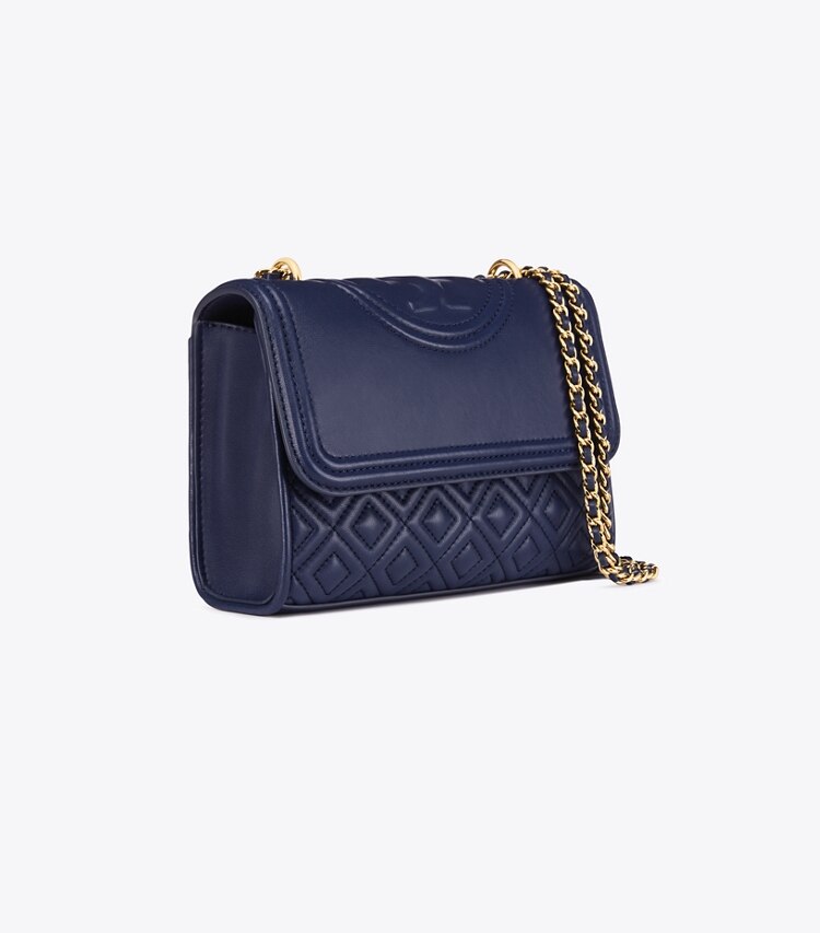 Tory Burch designer shoulder bags Fleming Small Convertible Shoulder Bag in ROYAL NAVY back