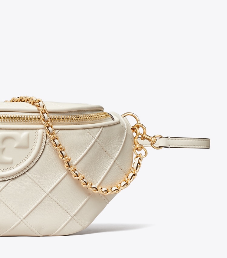 Tory Burch designer belt bags Fleming Soft Belt Bag in Light Cream detail