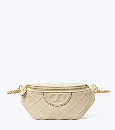 Tory Burch designer belt bags Fleming Soft Belt Bag in New Cream front