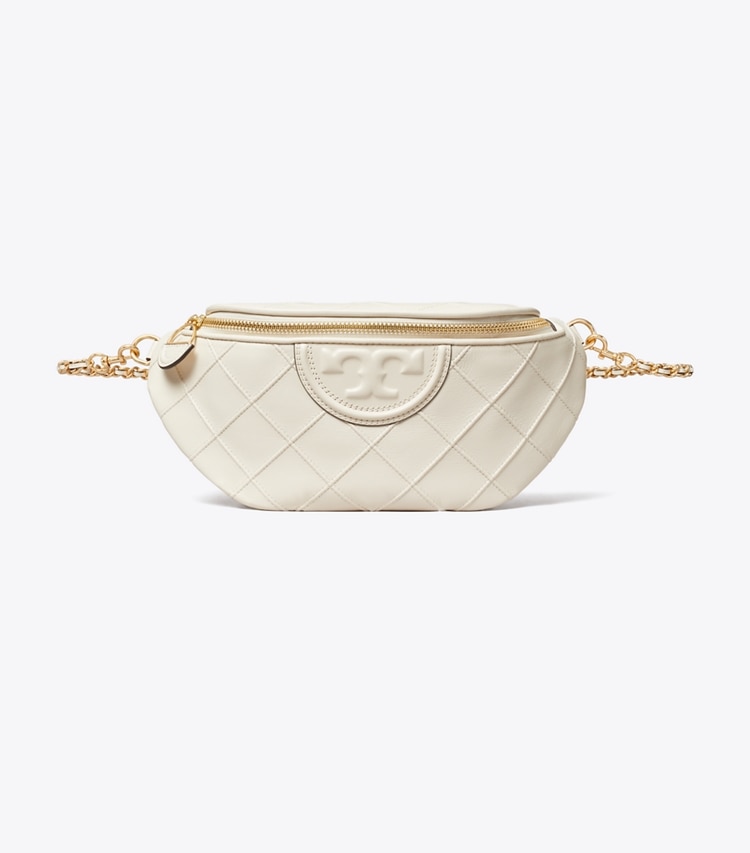 Tory Burch designer belt bags Fleming Soft Belt Bag in Light Cream front