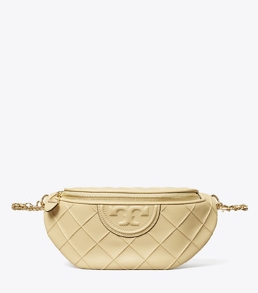 Tory Burch designer belt bags Fleming Soft Belt Bag in Vanilla Soft Serve front