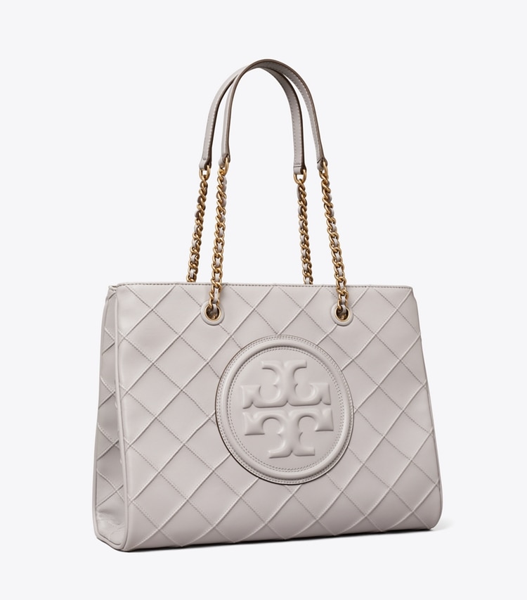 Tory Burch Women's Fleming Soft Chain Tote in Bay Gray, One Size