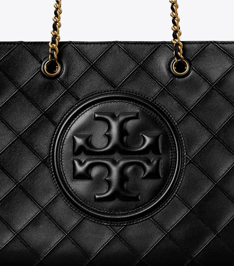 Tory Burch designer トートバッグ フレミング ソフト チェーントート in Black ディテール