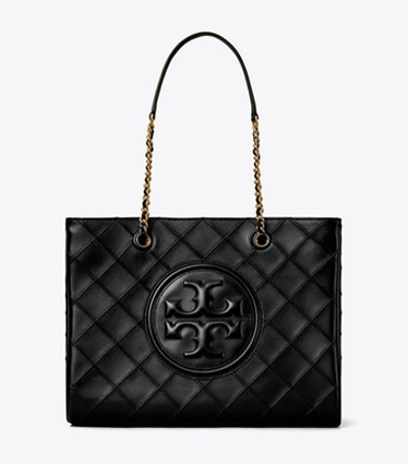 Leather tote Tory Burch Black in Leather - 24955615