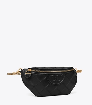 Tory Burch designer ベルトバッグ フレミング ソフト コンバーチブル ベルトバッグ in Black angle