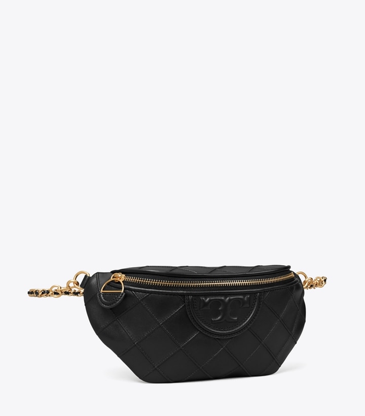Tory Burch designer ベルトバッグ フレミング ソフト コンバーチブル ベルトバッグ in Black angle