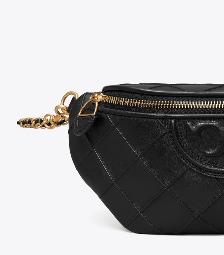 Tory Burch designer belt bags Fleming Soft Convertible Belt Bag in Black angle