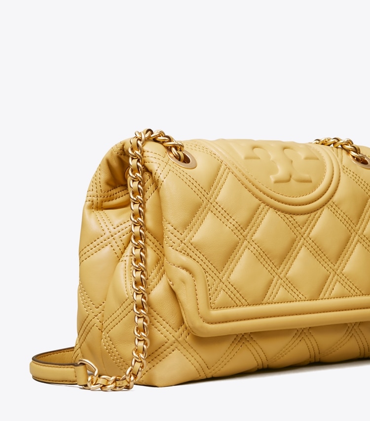 Tory Burch designer shoulder bags Fleming Soft Convertible Shoulder Bag in BEESWAX detail