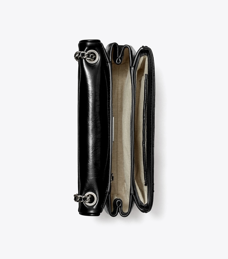 Tory Burch designer shoulder bags Fleming Soft Convertible Shoulder Bag in Black overhead