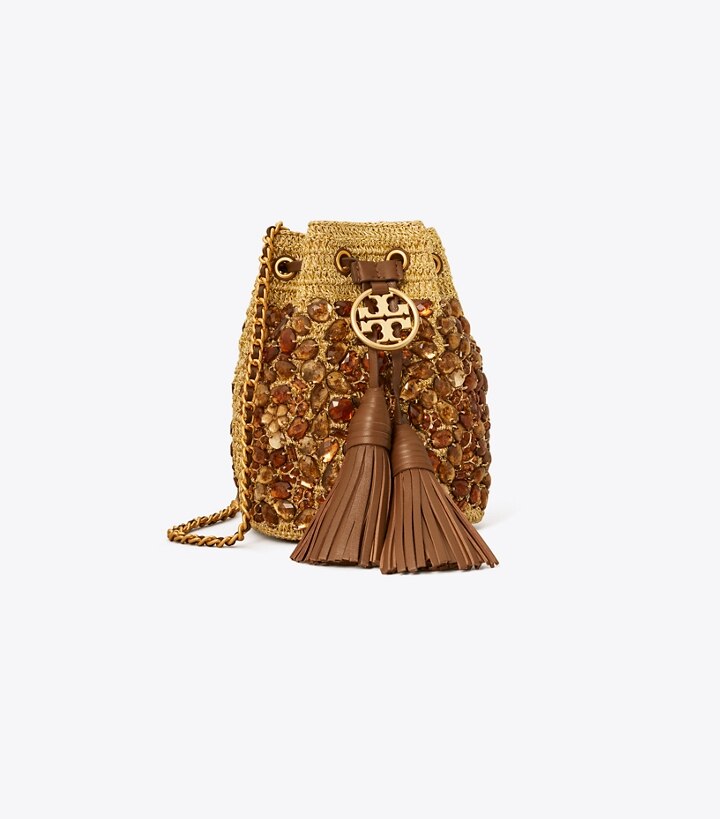 Fleming Soft Crochet Jewel Mini Bucket Bag: Women's Designer Crossbody Bags  | Tory Burch