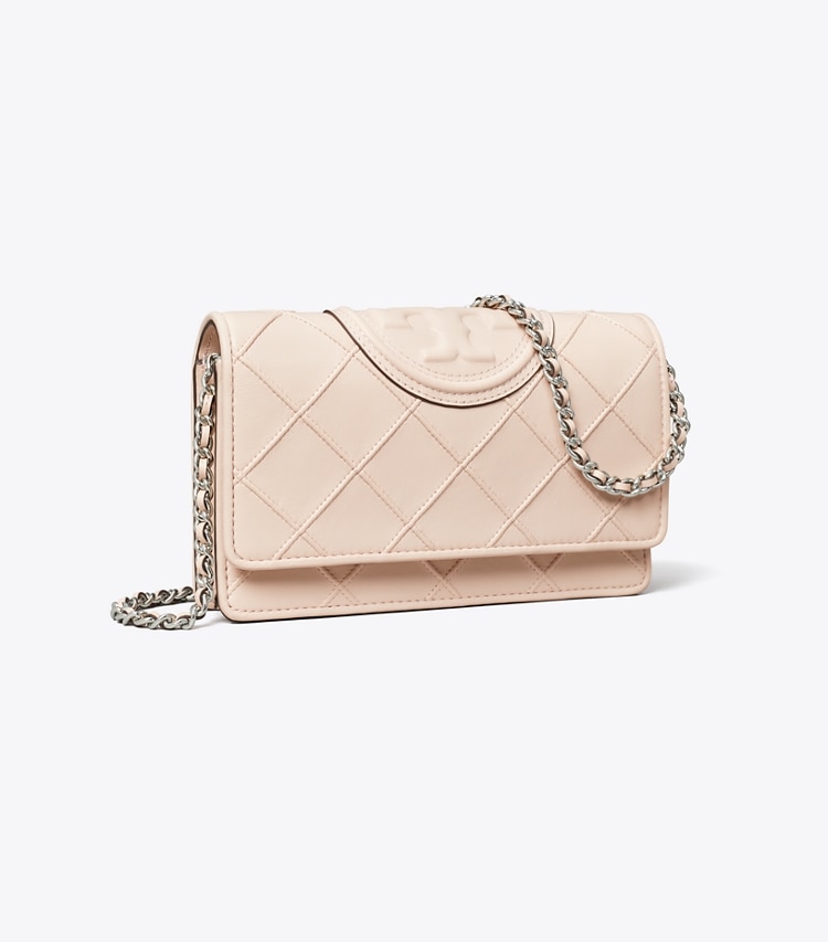 Tory Burch designer mini bags Fleming Soft Crossbody in Soft Pink angle