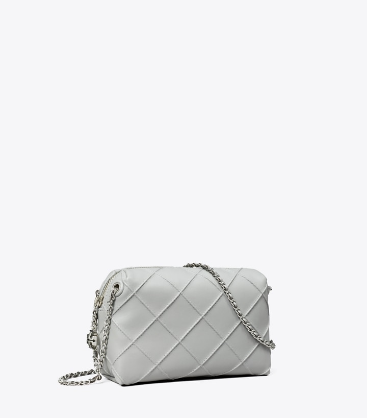Tory Burch designer crossbody bags Fleming Soft Crossbody Bag in Gray angle