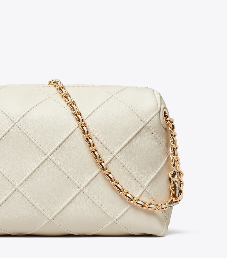 Tory Burch designer crossbody bags Fleming Soft Crossbody Bag in Light Cream detail
