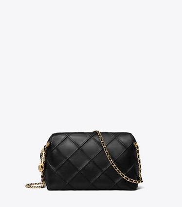 Tory Burch designer crossbody bags Fleming Soft Crossbody Bag in Black front