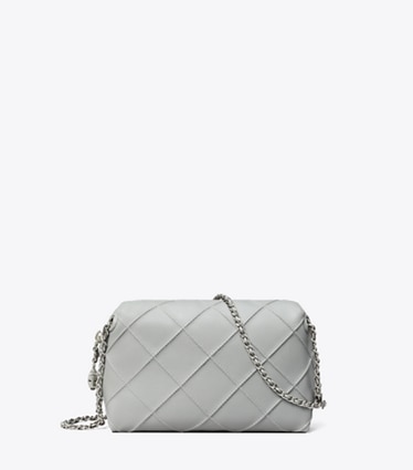 Tory Burch designer クロスボディバッグ フレミング ソフト クロスボディバッグ in Gray front