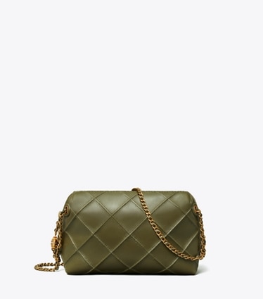 Tory Burch designer crossbody bags Fleming Soft Crossbody Bag in Dark Olive front