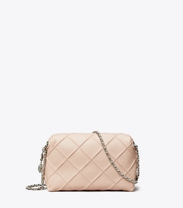 Tory Burch designer crossbody bags Fleming Soft Crossbody Bag in Soft Pink front