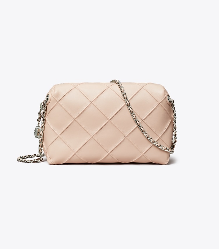 Tory Burch designer crossbody bags Fleming Soft Crossbody Bag in Soft Pink front