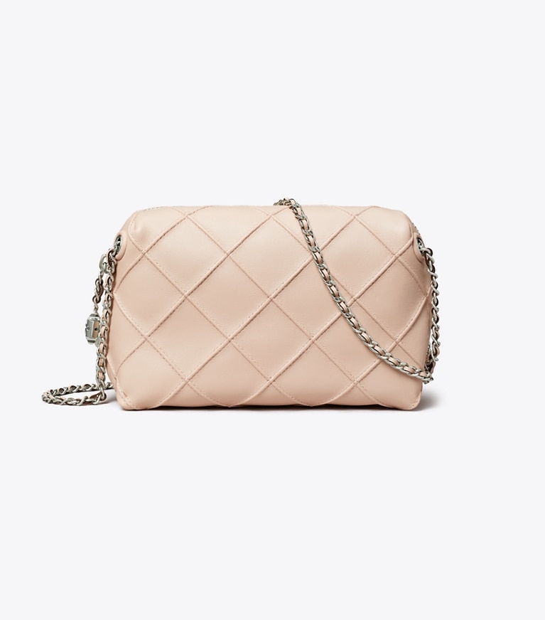 Tory Burch designer crossbody bags Fleming Soft Crossbody Bag in Soft Pink angle