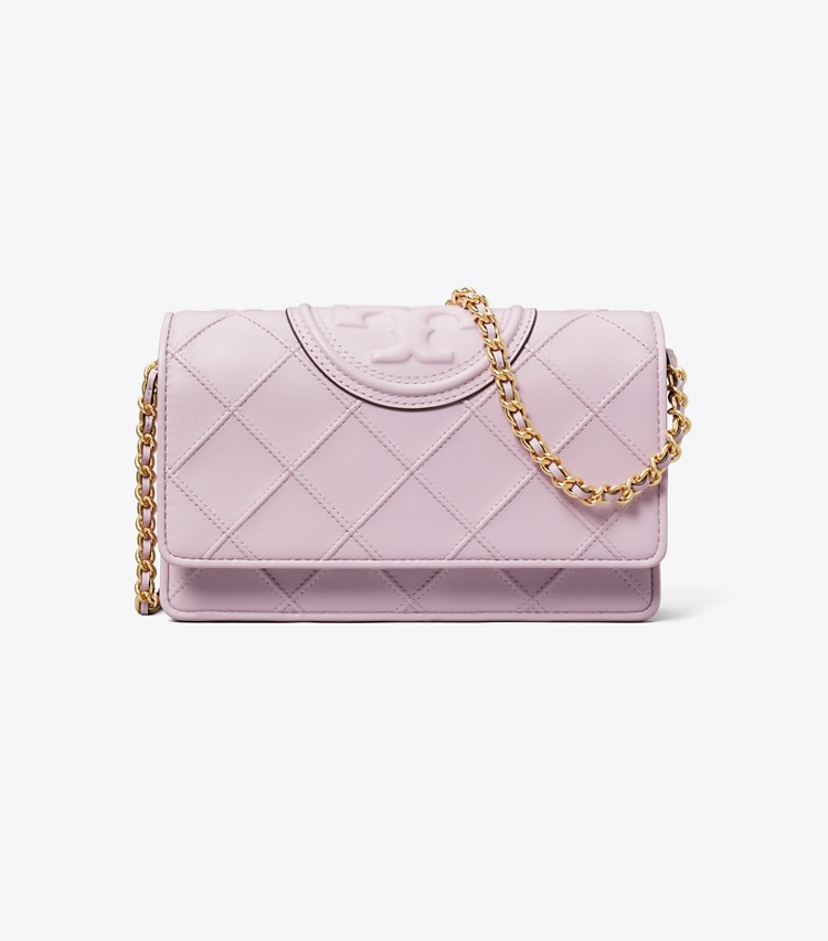 Tory Burch designer mini bags Fleming Soft Crossbody in Pale Purple front