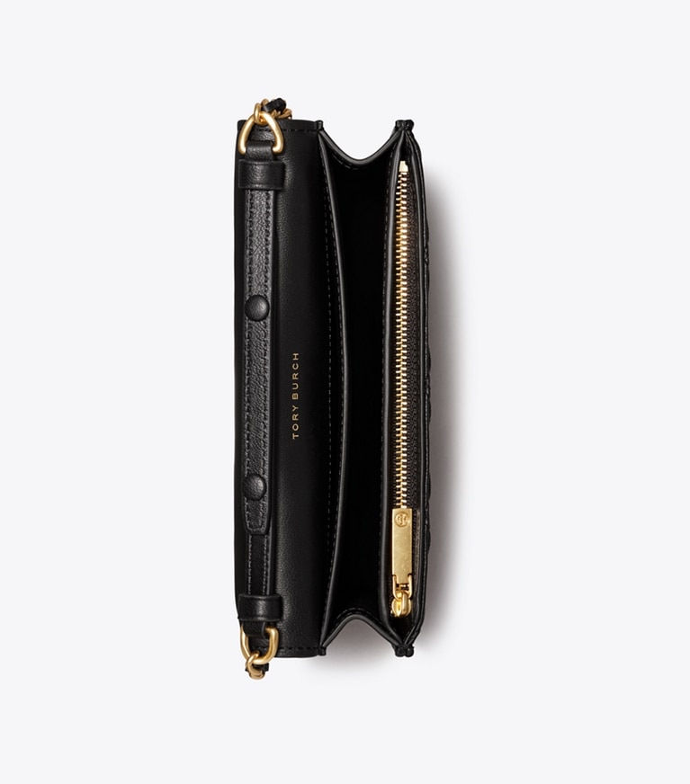 Tory Burch designer mini bags Fleming Soft Crossbody in Black angle