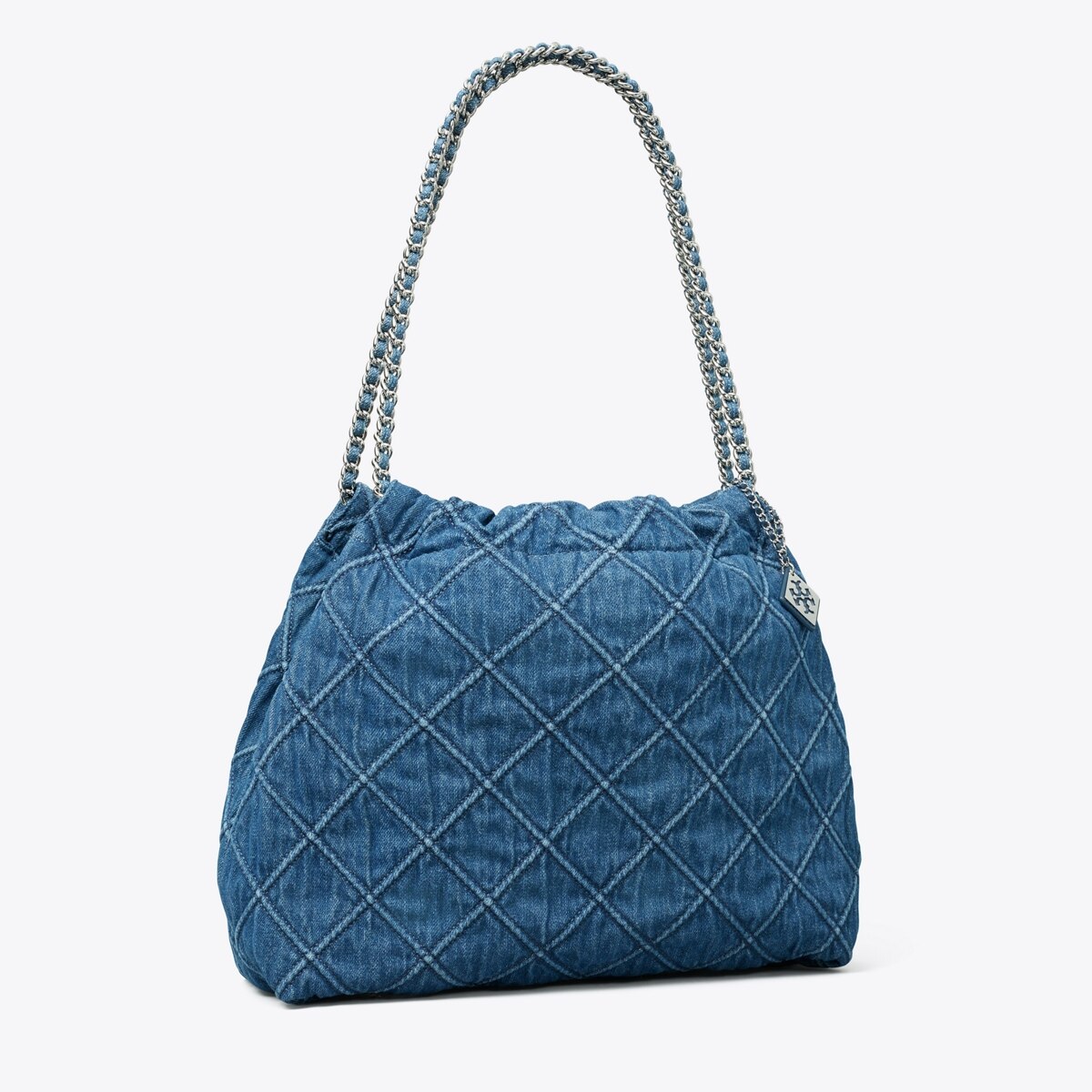Fleming Soft Denim Drawstring Bag: Women's Designer Hobo Bags | Tory Burch