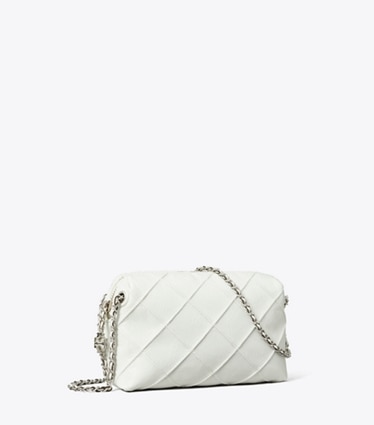 Tory Burch designer crossbody bags Fleming Soft Distressed Crossbody Bag in Blanc angle