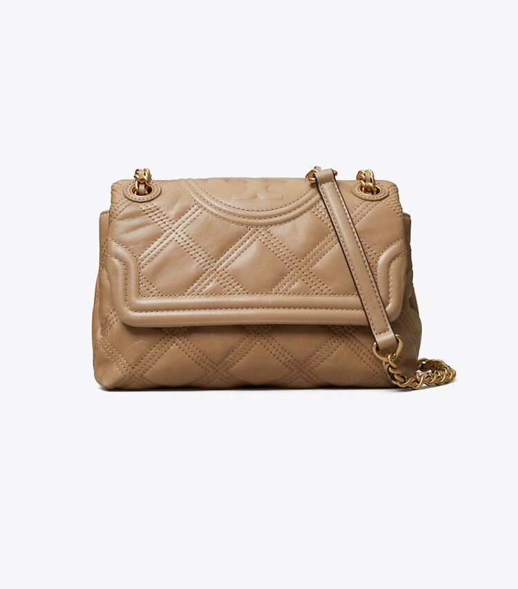 Tory Burch designer shoulder bags Fleming Soft Glazed Small Convertible Shoulder Bag in ALMOND FLOUR front